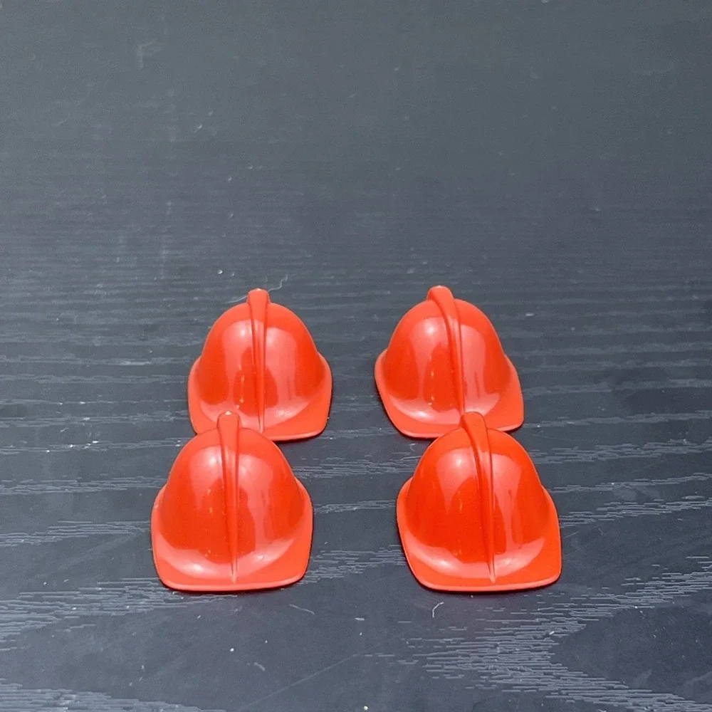 Playmobil Firefighter Red Helmets Lot of 4‎ Fire Rescue Replacement Accessories